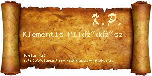 Klementis Piládész névjegykártya